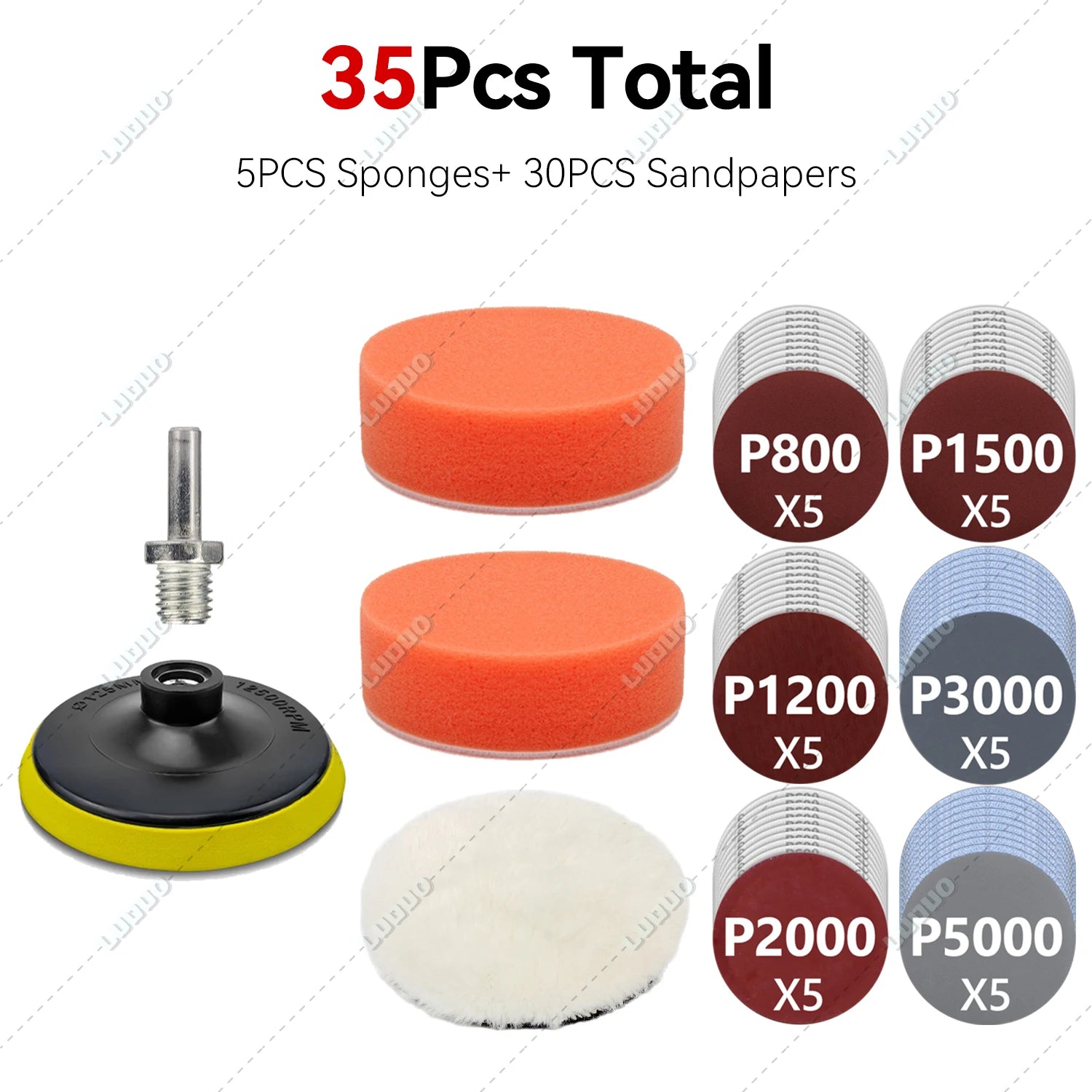 Drill Polishing & Sanding Pad Kit