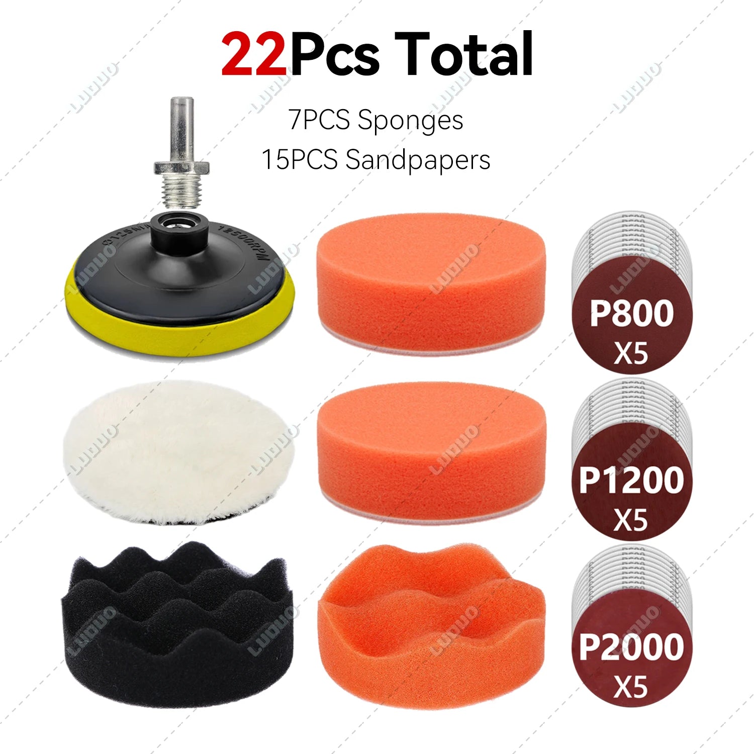 Drill Polishing & Sanding Pad Kit