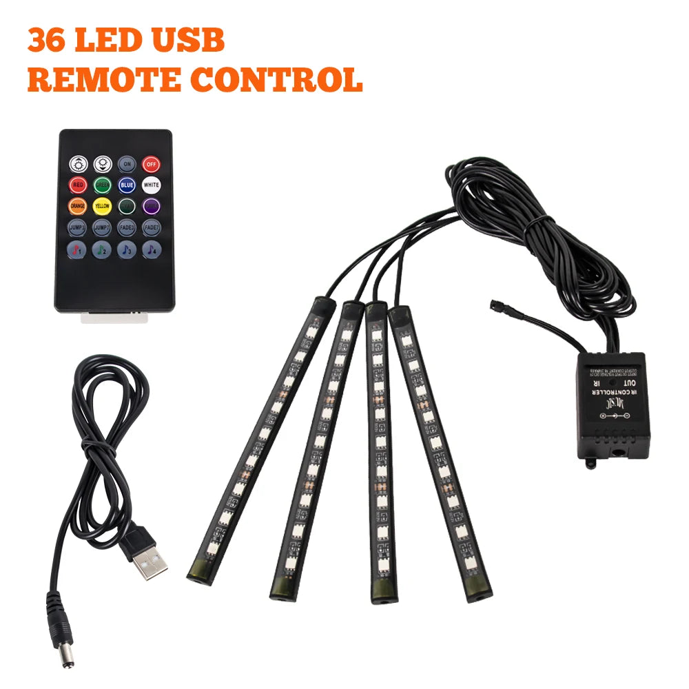 RGB LED Interior Ambient Car Lights