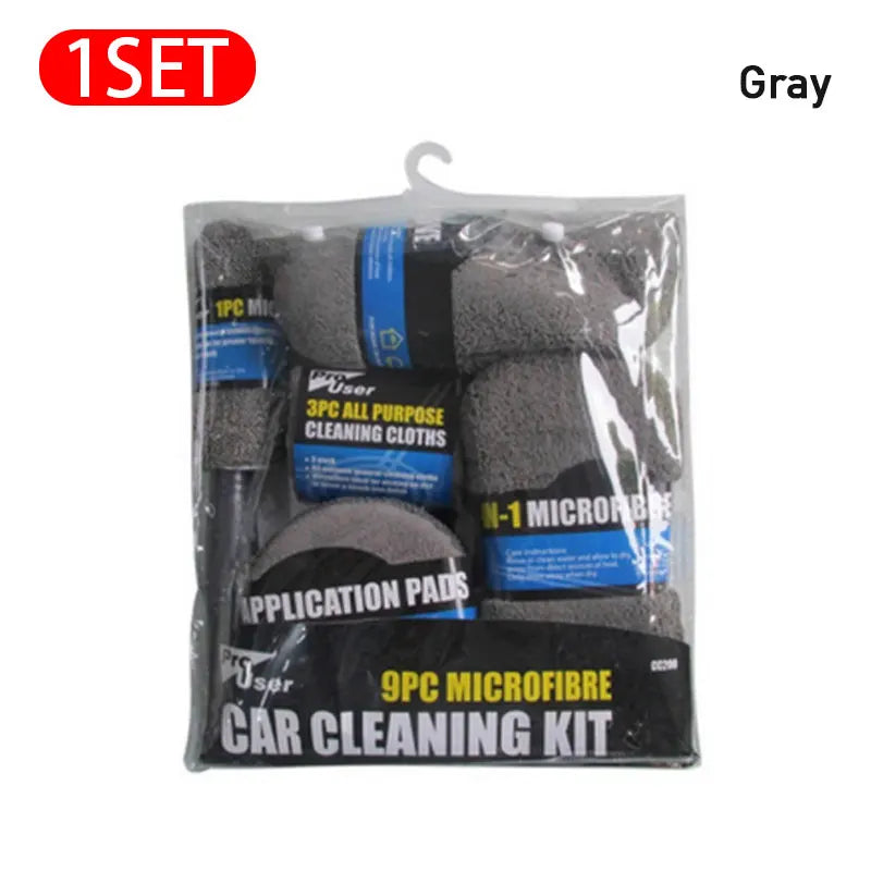 Ultra-Plush 9-Piece Auto Detailing & Cleaning Kit