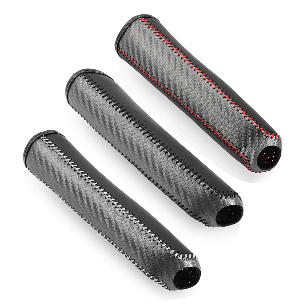 Carbon Fiber Leather Handbrake Cover