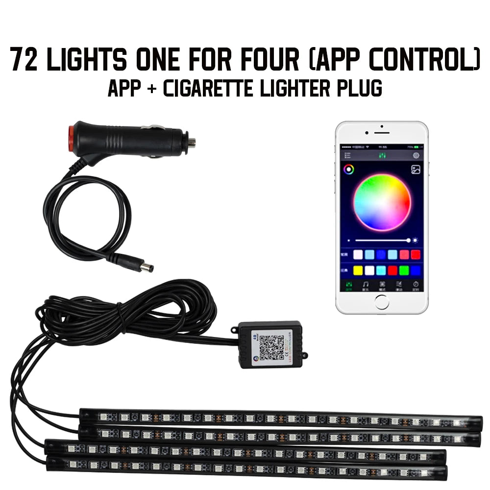 RGB LED Interior Ambient Car Lights