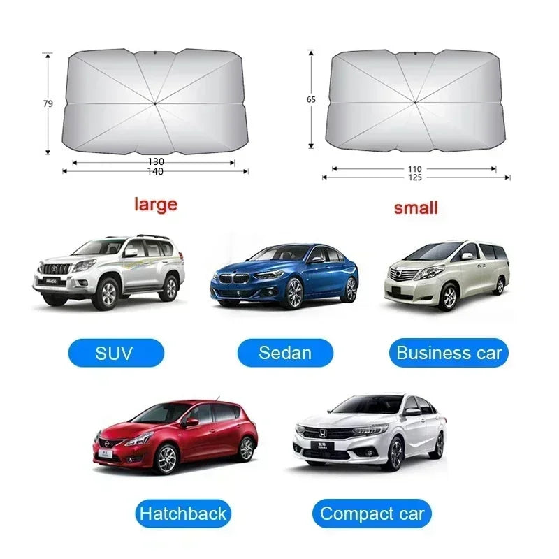 Foldable Windshield Sun Shade Umbrella