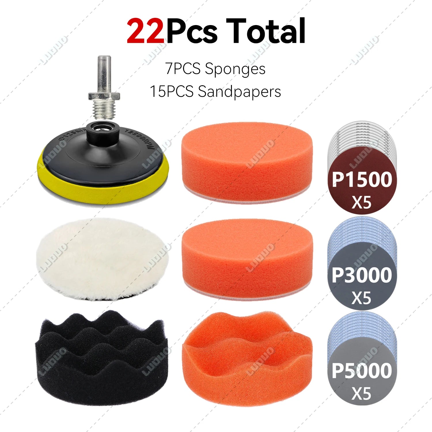 Drill Polishing & Sanding Pad Kit