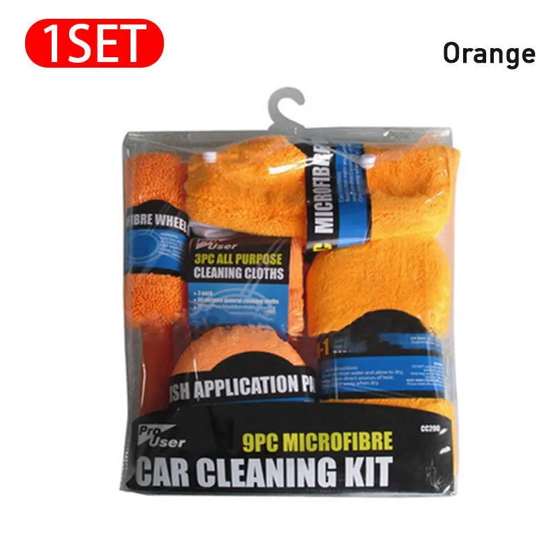 Ultra-Plush 9-Piece Auto Detailing & Cleaning Kit